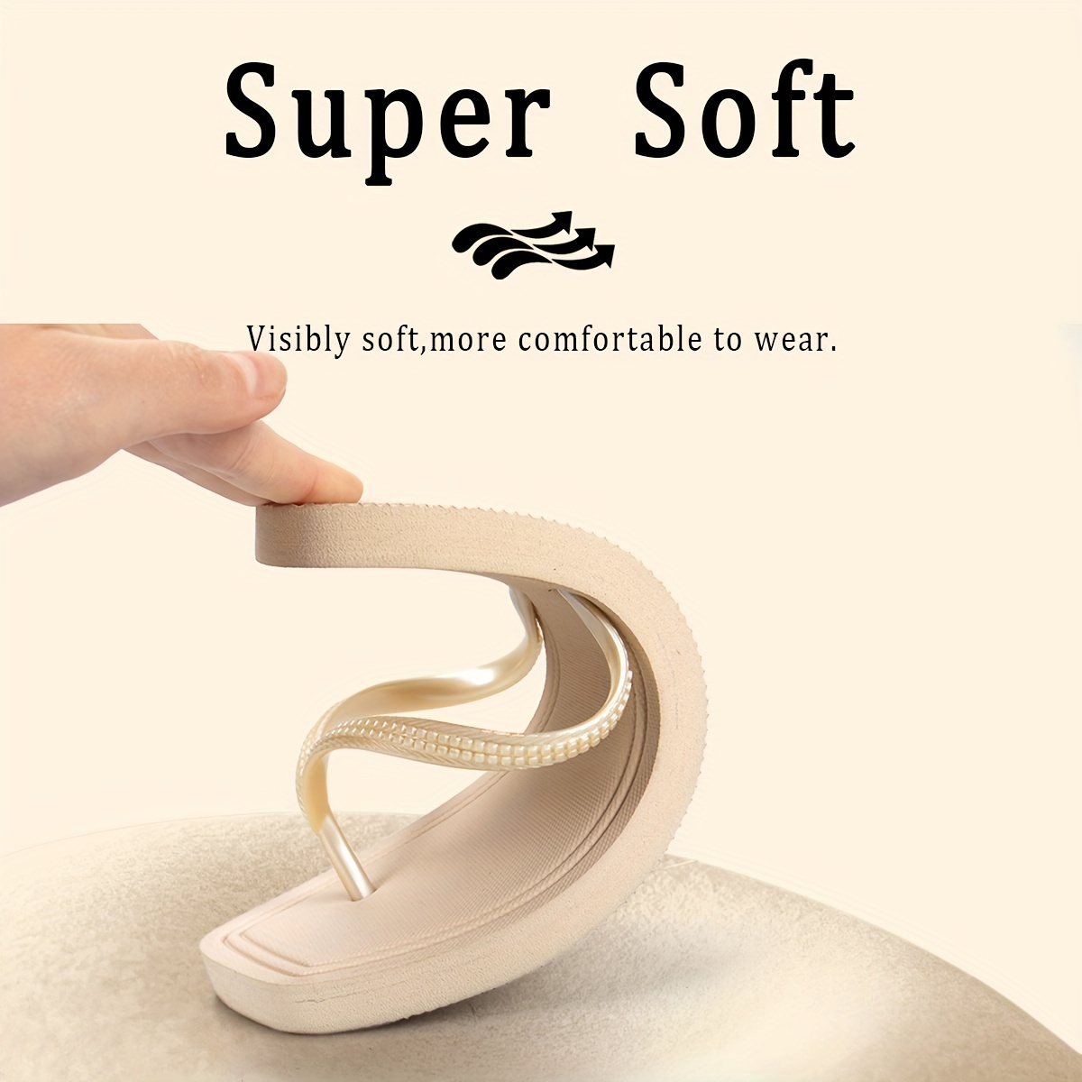 Women'S Summer Fashion Flip-Flops - Comfortable, Durable EVA Material, Flat Heel, Slip-On Thong Sandals for Beach & Casual Wear, Black with White Stripe, Ladies Sandals