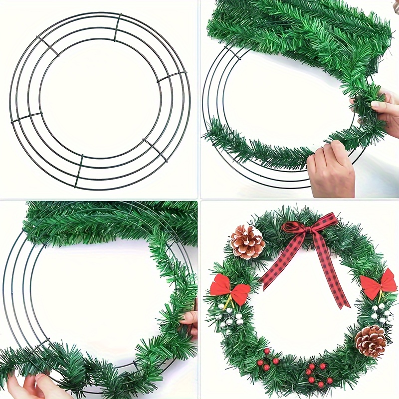 

Diy Metal Wreath Frame Kit - Christmas, Valentine's, Weddings & New Year's Decorations - Waterproof, Battery-free Craft Supplies For Festive Home Decor