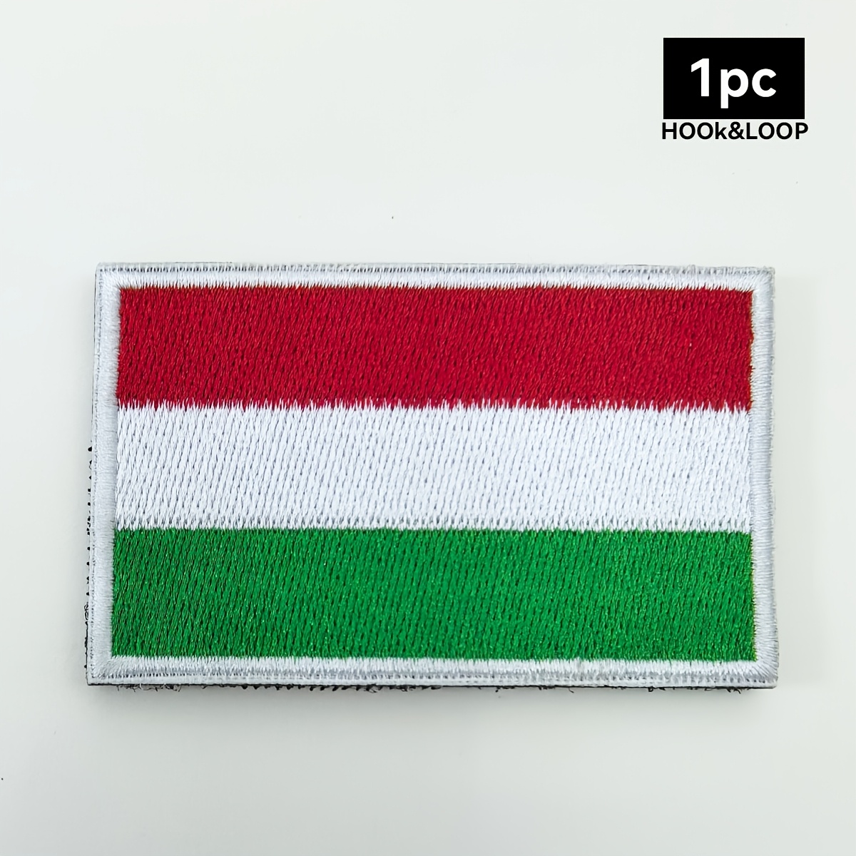 Hungarian Flag Embroidered Patch With Hook & Loop Fastener - Patriotic Morale Badge For Hats, Backpacks, Apparel & Armbands, Clothing