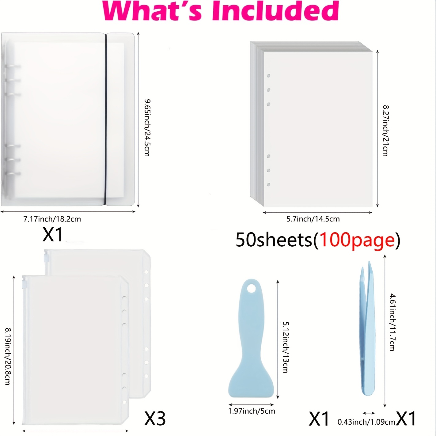 TEMU A5 A6 Reusable Sticker Storage Album Sticker Organization Collecting Release Paper Binder Refills Sticker Saver 50 Sheets 100(pages) Book Binder