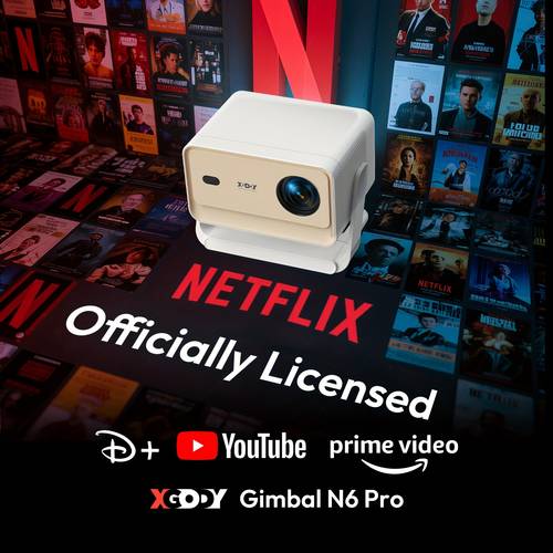 gimbal n6pro smart 700ansi brightness 4k full hd 1920x1080 native 1gb 32gb storage rotation portable projector with system wifi 6 smart projector for home theater modern gadget highresolution lens
