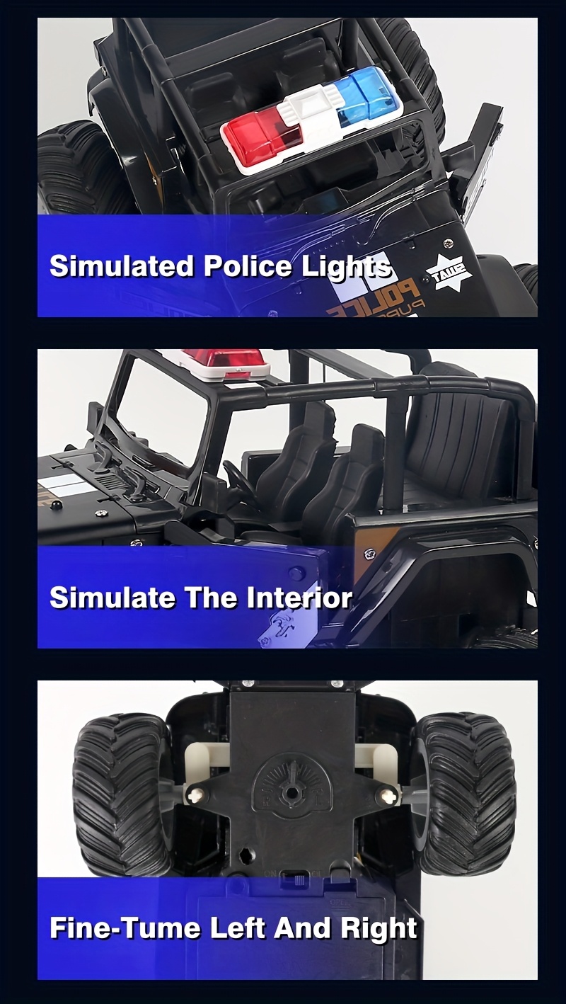 Alloy RC Off-road Vehicle, Toy Car Model, Remote Control Monster Truck, All-terrain Electric Toy with Lights, Toys for Children Over 3 Years Old, Children's Educational Toys, Birthday Gift