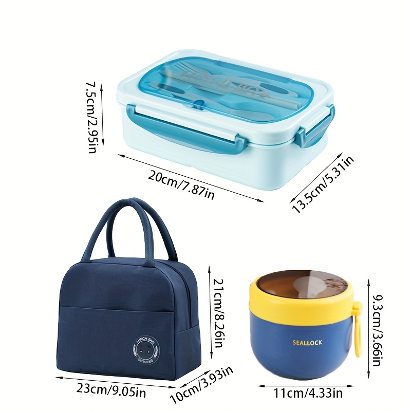 Borsa Termica Milan 3,5L Con 2 Contenitori | Beige Con Gufi Blu | Collezione 460 Since 1918 - 5