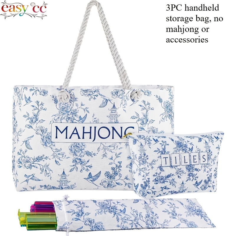 TEMU Popular Mahjong Special Set Storage Bag, , Rack, Drawstring Pouch, Large Capacity Makeup Bag