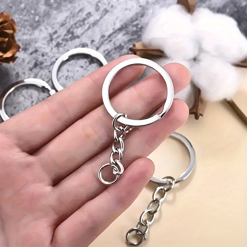 

120pcs Diy Keychain & Earring Making Kit - Zinc Alloy Jump Rings, Mini Pins For Jewelry Crafting