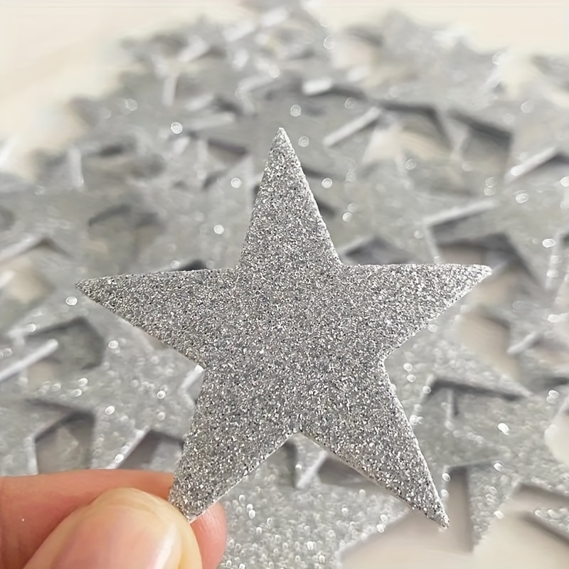 Image of 75pcs Foam Stickers Suitable For Arts, Crafts, Party Decorations - Self-adhesive Reusable Plastic Stars With Shimmery Finish, Sparkling For Wood, Walls, Scrapbooking (75 Stickers)