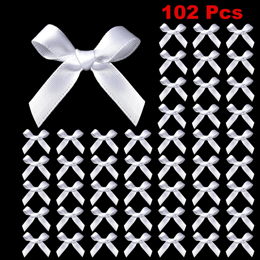 TEMU Daxi Enents 102 pezzi Mini Fiocchi, Fiocchi e Nastri, Piccolo di Nastro per Artigianato, Minime Decorazioni a per Confezioni Regalo, Bomboniere