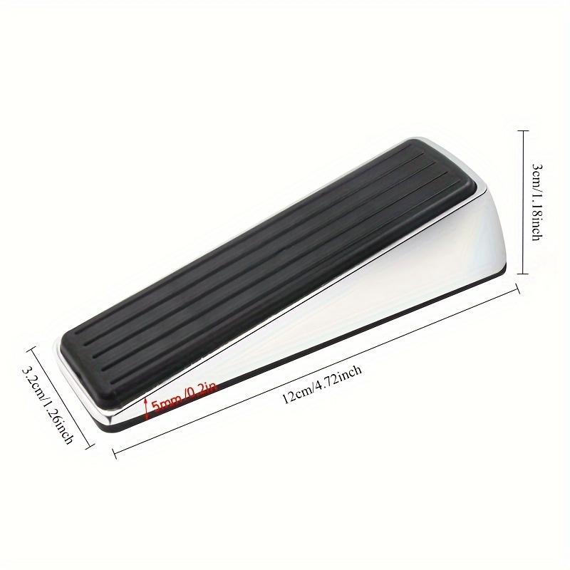 TEMU 1pc Heavy-duty Metal Door Stop, Floor Door Bottom Stopper, Anti-slip Rubber, Anti-collision Door Stop, Windproof Non-slip Doorstop Device