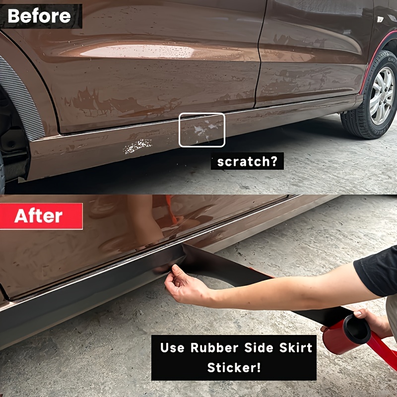 

Car Door Sill Protector - Durable Pvc Side Skirt Edge Guard, Scratch Cover & Anti-rub Strip For Right Side Car Door Handle Scratch Protector Car Door Edge Protector