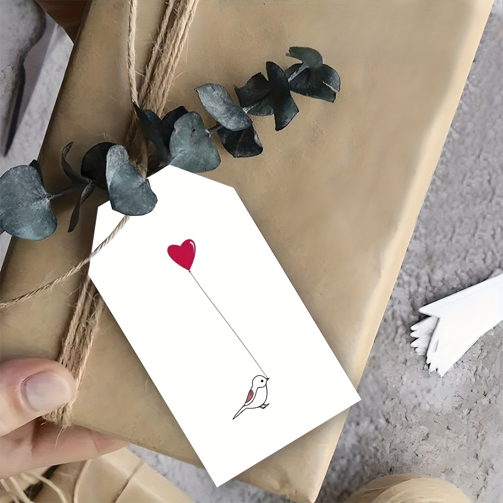 TEMU Etiquetas de regalo con de globos de - Estilo simple, , adecuadas para de San Valentín, regalos para o familiares, suministros para envolver