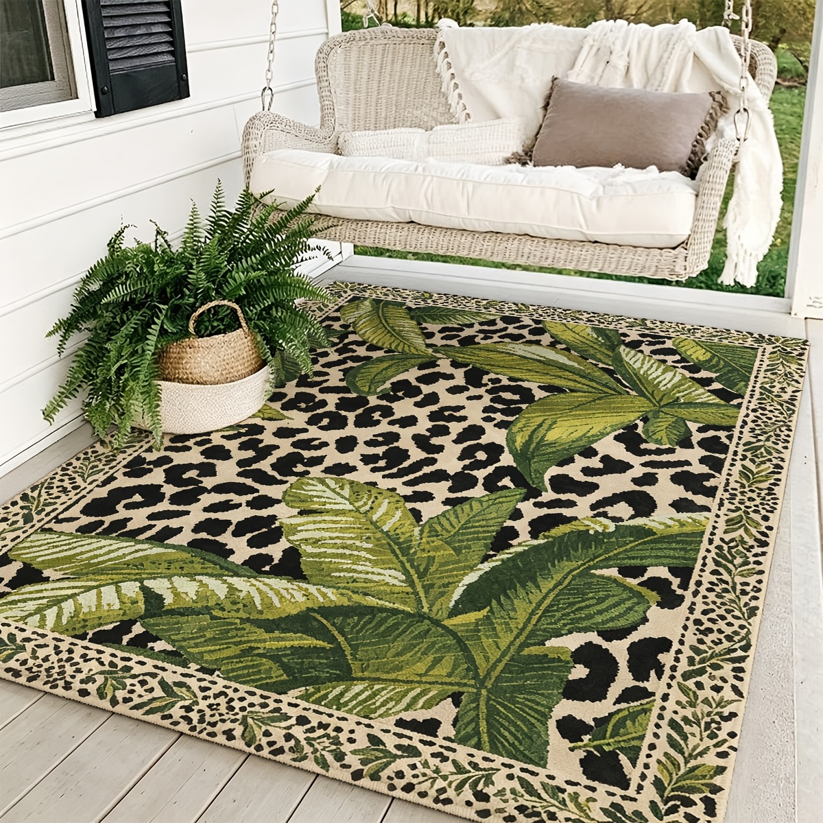green rugs sold on Temu United States