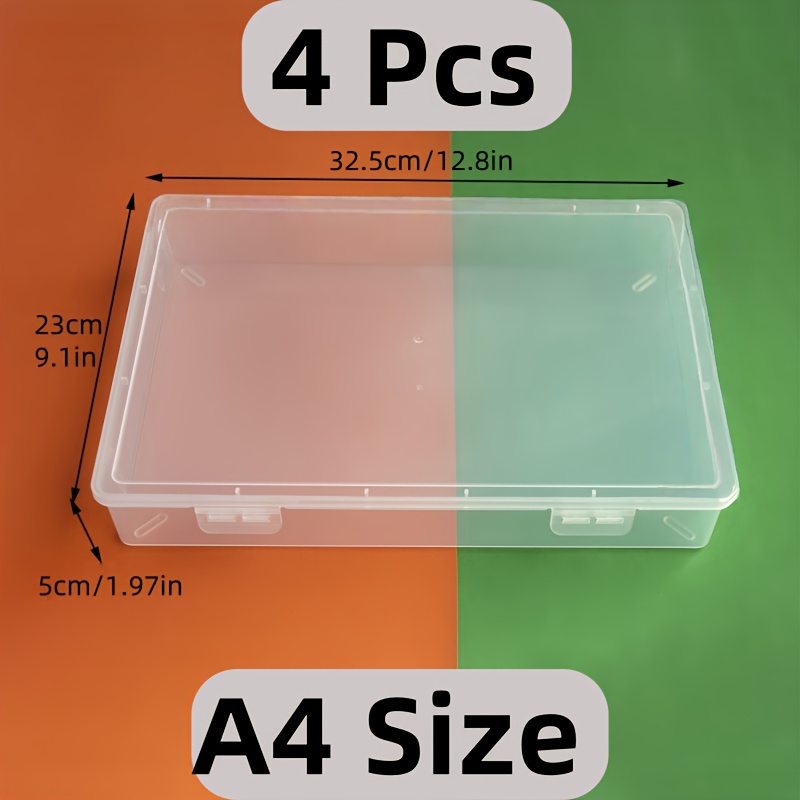 E-shop 4er-Set A4-Aufbewahrungsbox mit großem Fassungsvermögen, erhöhtem Design Funktion, Schreibtisch-Organizer | Schreibtisch-Organizer, perfekter