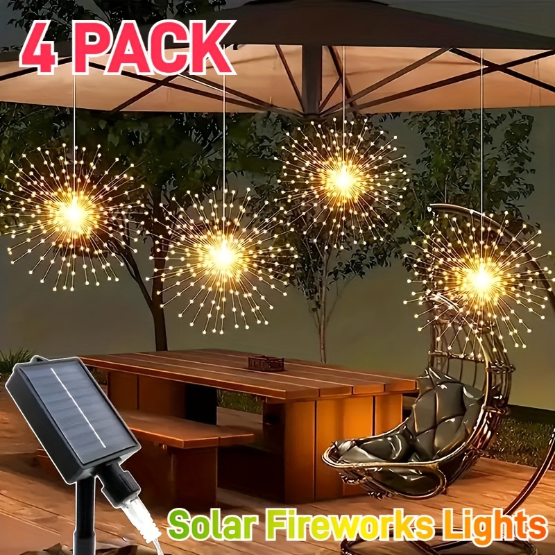 

4pcs - Led Hanging String 8 , , & Decor, Copper , Battery