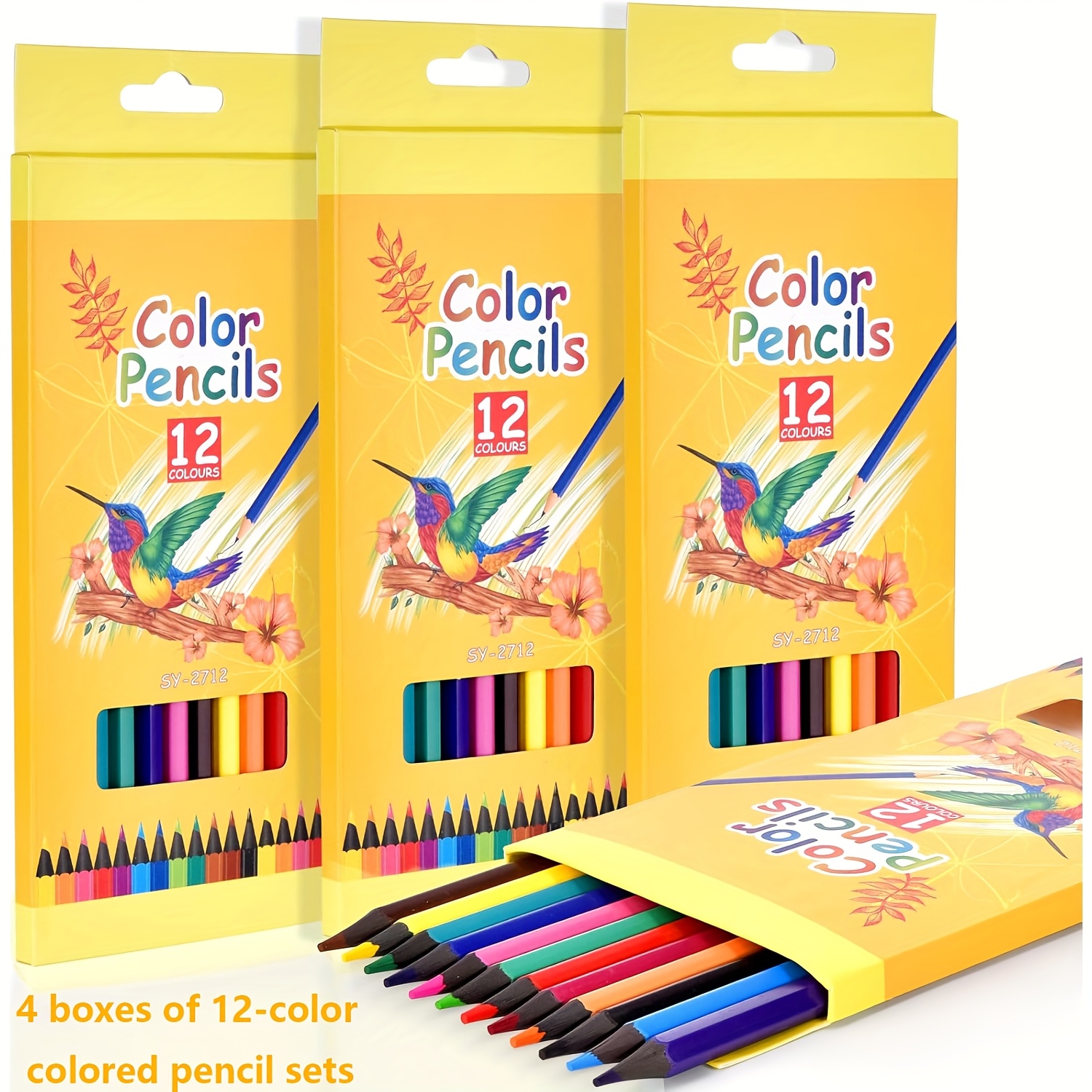 Image of Pre- 12 Color Color Pencil Set, Professional Drawing Tool For Professional Art Rich Of Colors, Perfect For Adults And Professional Painting, Suitable For Professional Art Use.