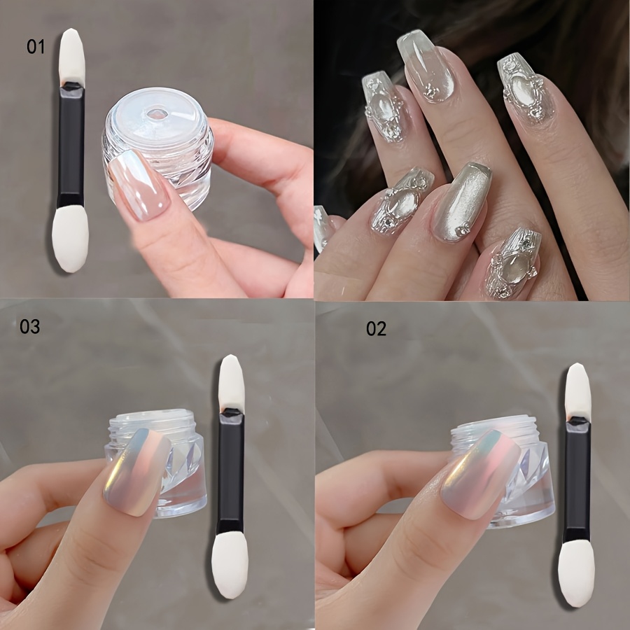 Fluorescent Nail Powder Multifunction Multiple Effect Dipping Nail Glitter Manicure Art Decoration Additions Supplies