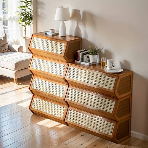 stackable bamboo shoe rack 20 33 85in with 1 flip drawer narrow freestanding storage for entryway living room