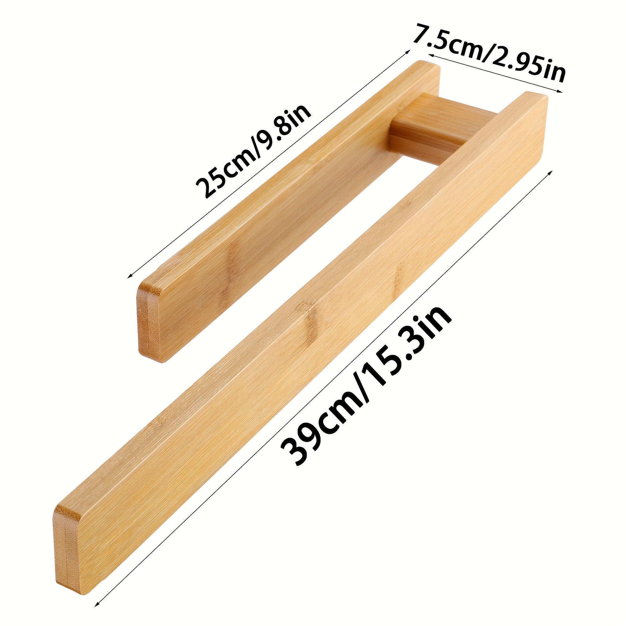 TEMU Easy-install Solid Wood Towel Rack - Space-saving, No-drill Wall Mount For Storage