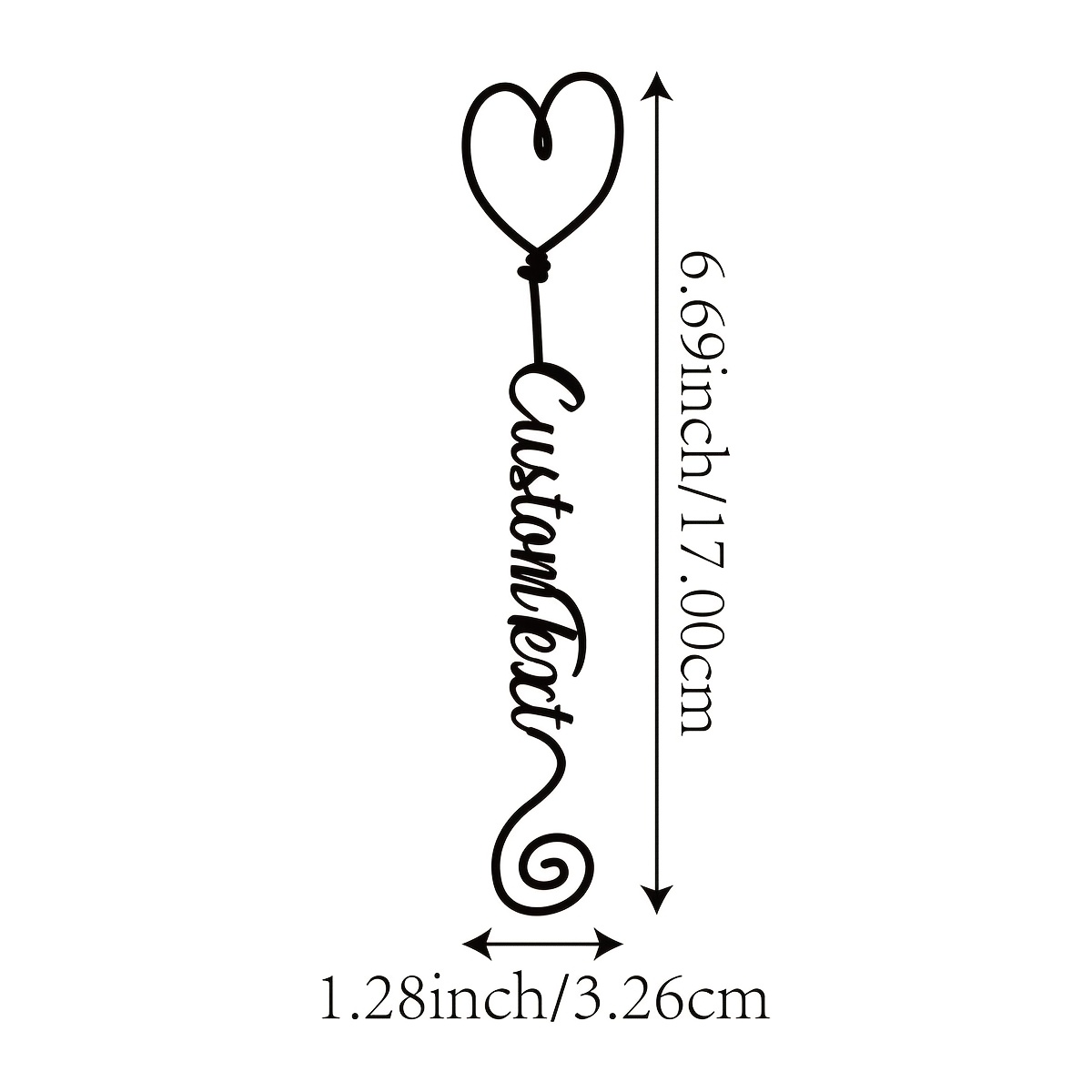 TEMU personalizzato a forma di cuore con - Elegante e in metallo, design distintivo come regalo, per il riconoscimento del maestro o come regalo per
