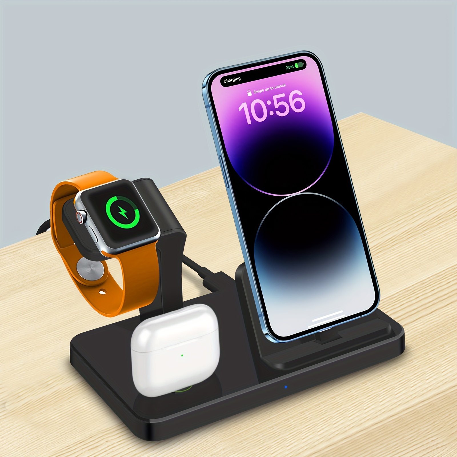 

3 In 1 Wireless Charger Stand Dock Iwatch Ultra 6 5 4 3 2 Se 2 1 Multiple Devices Fast Charging Station Iphone 14 11 Xs Xr X 8 7 6s 6 Plus, Not Compatible For Iphone 15 Series