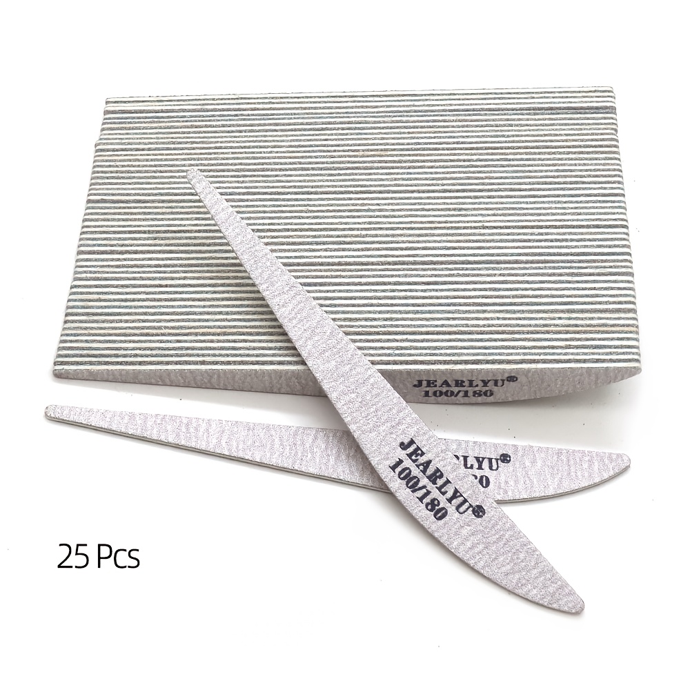 TEMU per unghie (25 pezzi), grana 100/180, lima per unghie in legno, , piccole lime per unghie in legno per unghie naturali, manicure e pedicure