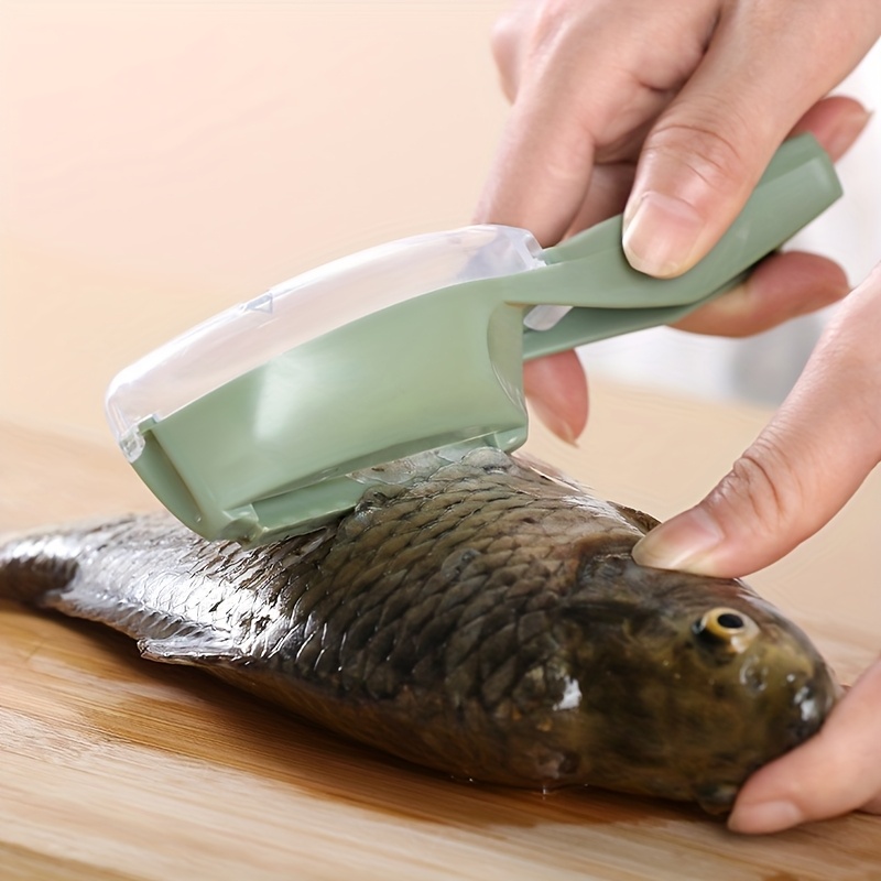fish scale remover creative fish shaped scraper for home kitchen use durable plastic seafood tool easy clean up   descaling essential kitchen gadget fish scaler details 3