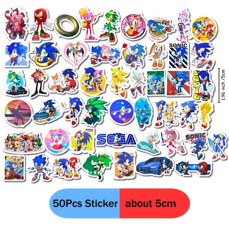 The Hedgehog Anime Stickers Suitable For Books, Skateboards & Collectors - The Hedgehog Decals With Iconic, Irregular Shapes ( For Trading)