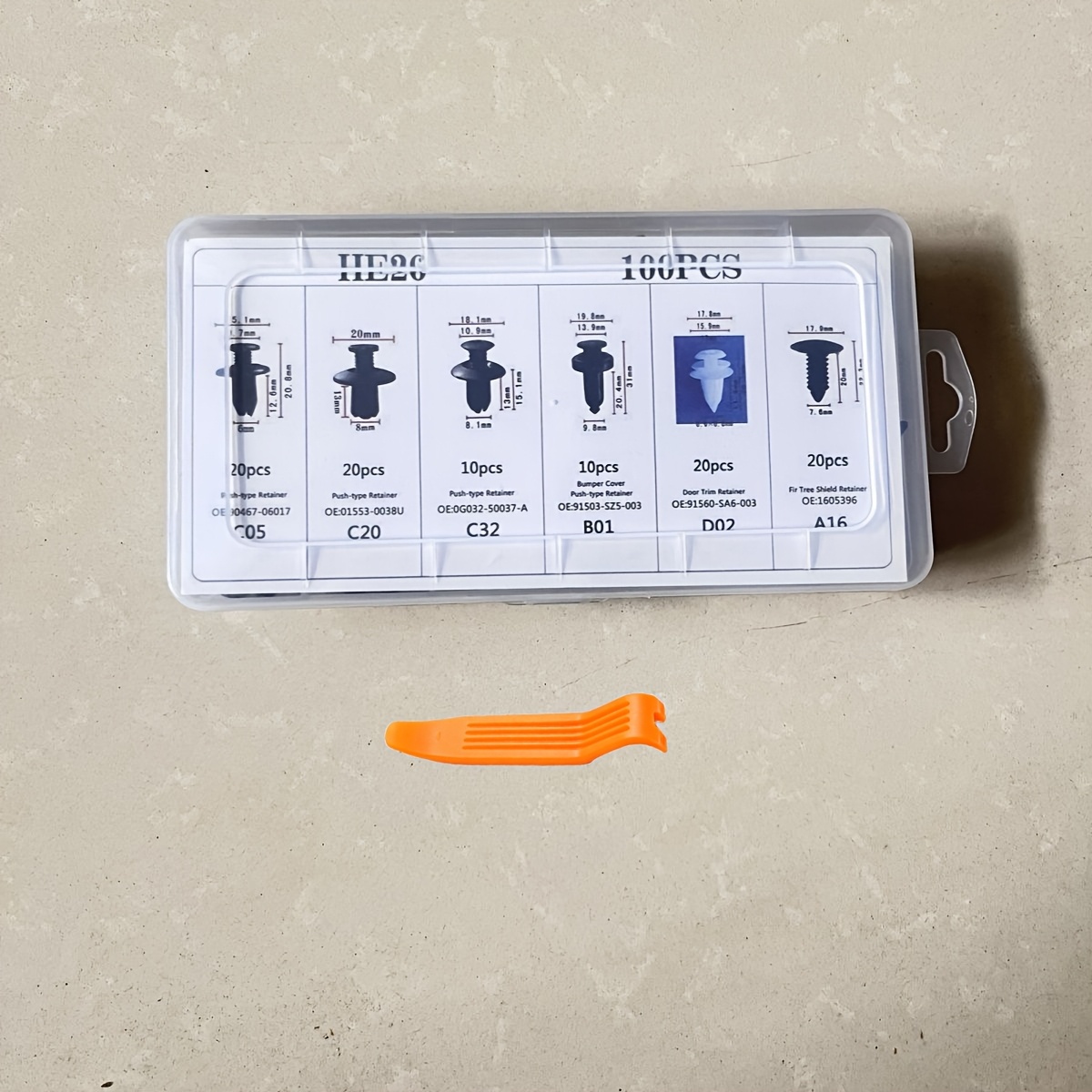 TEMU Jeu de mini outils de retrait de clips pour voiture, convient pour la réparation des panneaux de portières et des garnitures de véhicule,