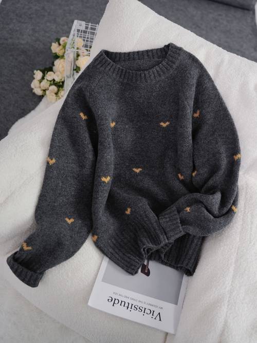 nueva llegada de otoño/invierno: suéter de mujer con estampado de - estilo y , , suéter de moda para damas, tela casual popular, larga elegante y suéter para mujeres