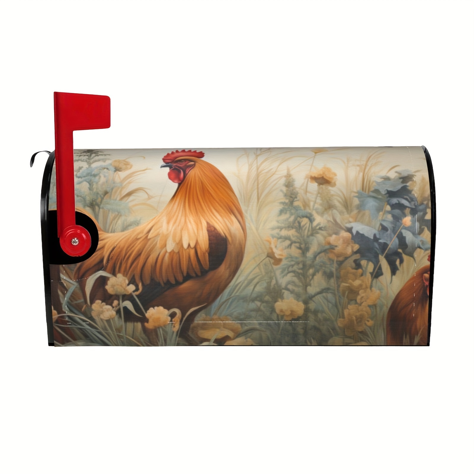 Rooster Chickens Mailbox Cover Post Box Decor Mailbox Decor - Temu ...