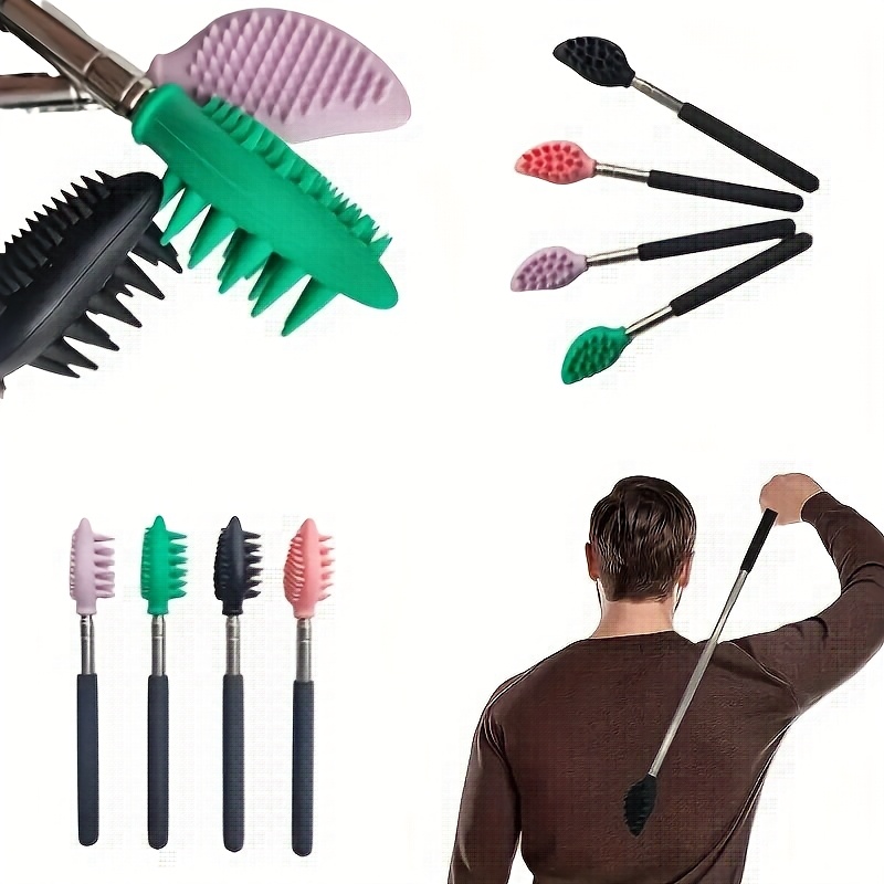 1pc retractable silicone back scratcher with   anti   portable massager for men women and seniors   options   for back comfortable massage tool durable construction Product details 0