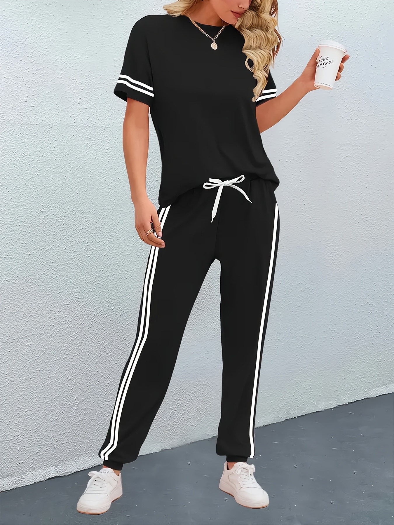 women's fashion tracksuit women's outdoor sports suit round Temu