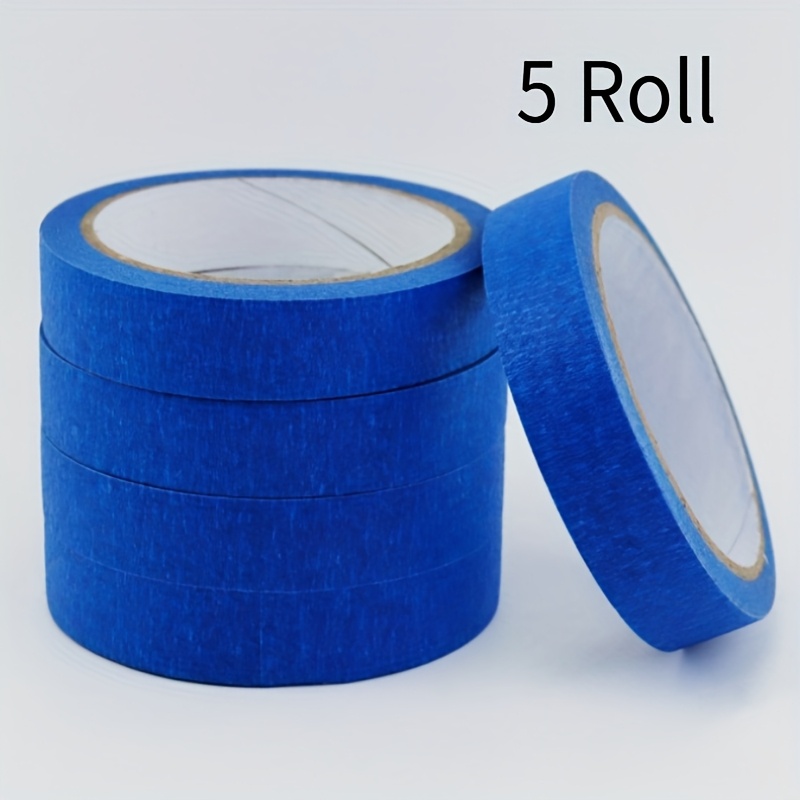 TEMU 5-roll Heavy-duty - Blue - No Residue, , Strong , Suitable For Paint, Wallpaper, Multi-surface Use - Ideal For Professional And Diy Projects, 5