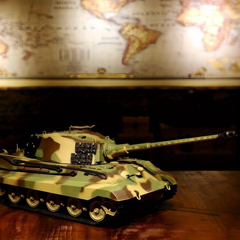 Heng Long 1/16 Scale King Tiger (Henschel) Remote Control Heavy Tank 3888A with Infrared Battle System, Realistic Sound & Flashlights, Metal Construction, Battery-Powered RC for Collectors & Military Enthusiasts, Tiger, Collector's Favorite Choice, Military Model, Detailed Henschel Design, Durable Model, Detailed Metal Build, Battle Simulation, Detailed Replica, Precision Craftsmanship, Remote Control Vehicle, War Game Fans