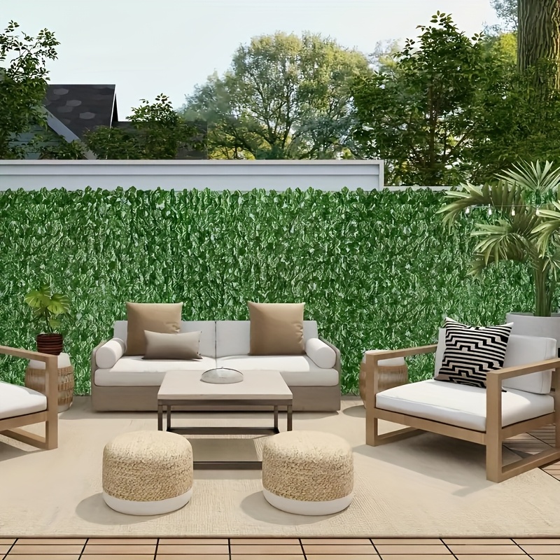 6 Rolls Total Length 236.2 Inches x 19.7 Inches, UV Durable Expandable Outdoor Artificial Vine Privacy Fence Panel - Durable Plastic Green Plant Barrier, Easy to Hang, Suitable for Outdoor/Indoor Use, Perfect for Patio, Garden, Balcony, Backyard, Natural Look, Ideal for Thanksgiving and More, Garden Privacy Solution | Natural Appearance | Easy Hanging Design, Outdoor Decoration