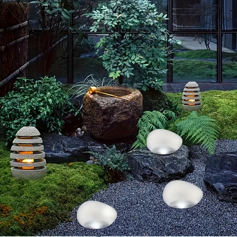 

2/4pcs Pebble Light, Garden Light, Light, Outdoor Pebble Landscape Light, Outdoor Indoor Lawn, , Garden Path, Swimming Pool, Wedding, Holiday Decoration Light () Solar Underground Light