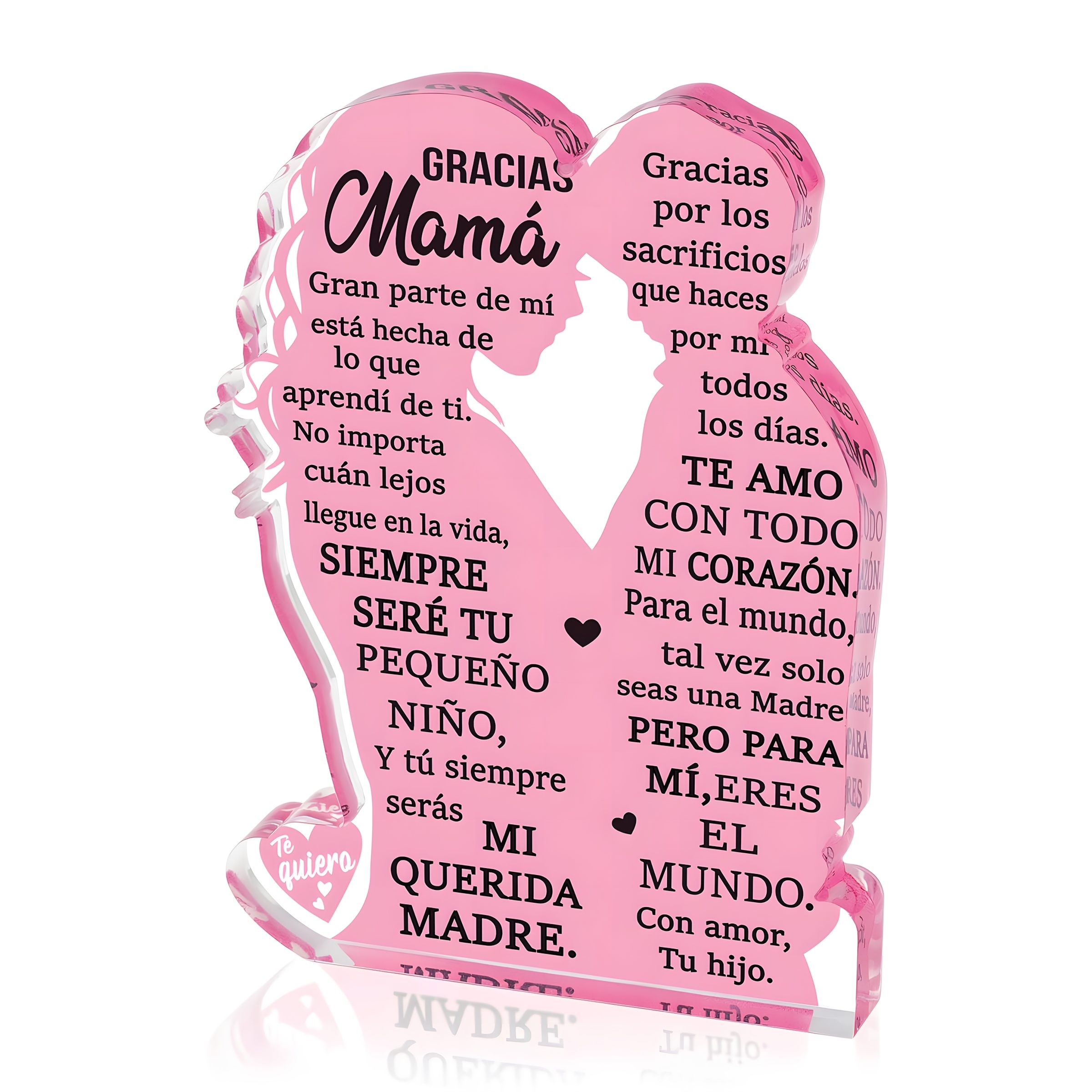 TEMU Placa acrílica 2D, 1 pieza, regalo de a , de e , regalo para la , para escritorio, , Día de la , Navidad