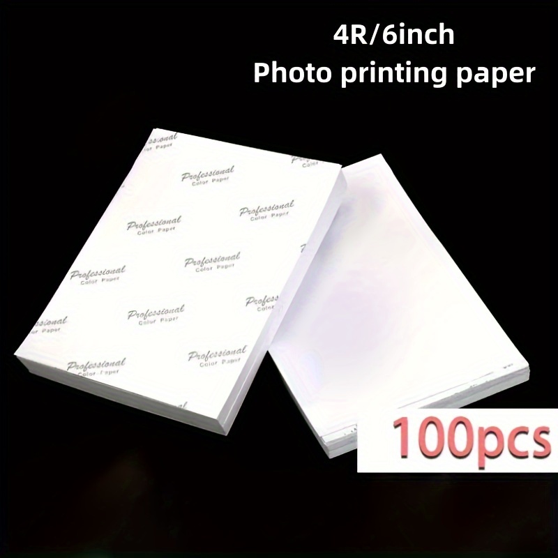 

100sheets Of 4r/6-inch Inkjet High Gloss Printing Photo Paper, Inkjet Printer Photo Paper With High Definition And High Reproduction, 180g Quick-drying Single-sided Paper