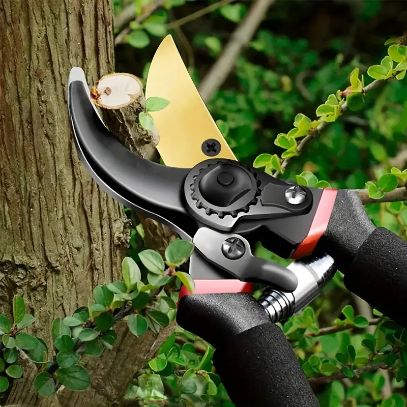 heavy duty professional pruning shears with sharp   blades non   manual garden clippers for tree trimming roses shrubs flowers ideal for home     durable gardening tool garden pruning shears comfortable grip handle details 3