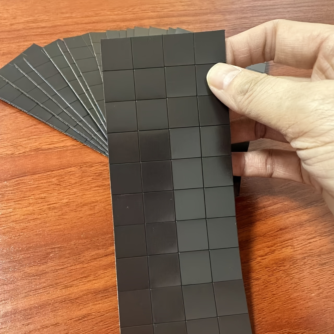 Image of 240pcs Self-adhesive Magnetic Squares - Strong Flexible Magnetic Stickers. Perfect For Refrigerators, Photo Walls, Whiteboard , Classroom Teaching, Diy Crafts, Party Decor. Damage-free Removal!
