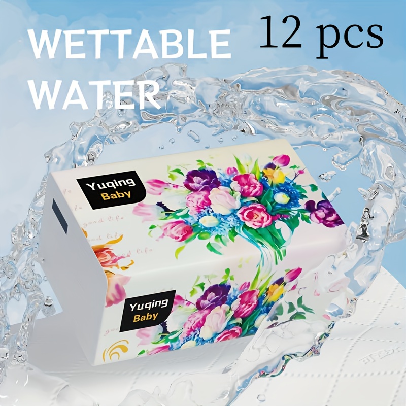 TEMU 12 Packs Of Ultra Soft 4-ply Tissues, 260 Sheets, Dye-free, Super Absorbent And Soft, Suitable For Home, Office, And Outdoor Use, Facial Tissue,