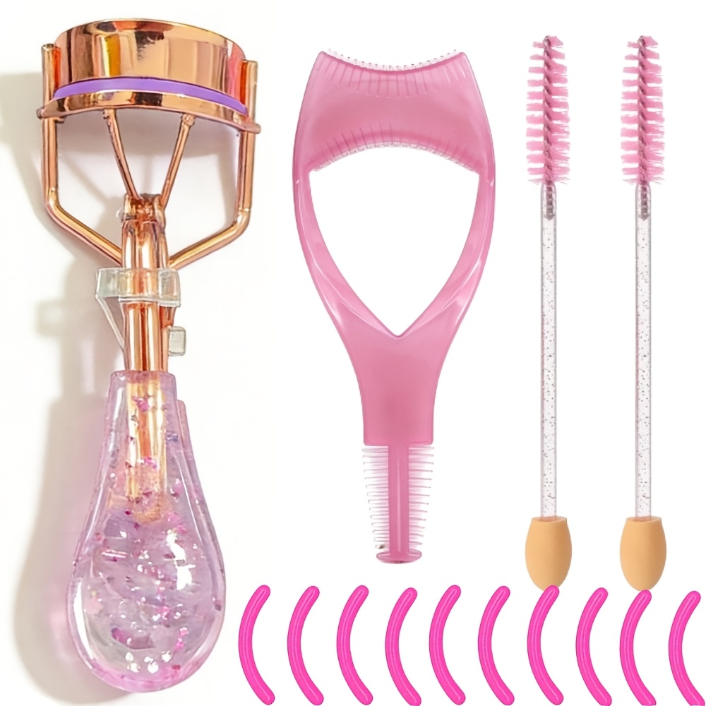 TEMU Kit d'outils pour cils et sourcils | Brosses à sourcils en acier inoxydable, brosses à mascara, peignes à cils, bandes de rechange pour
