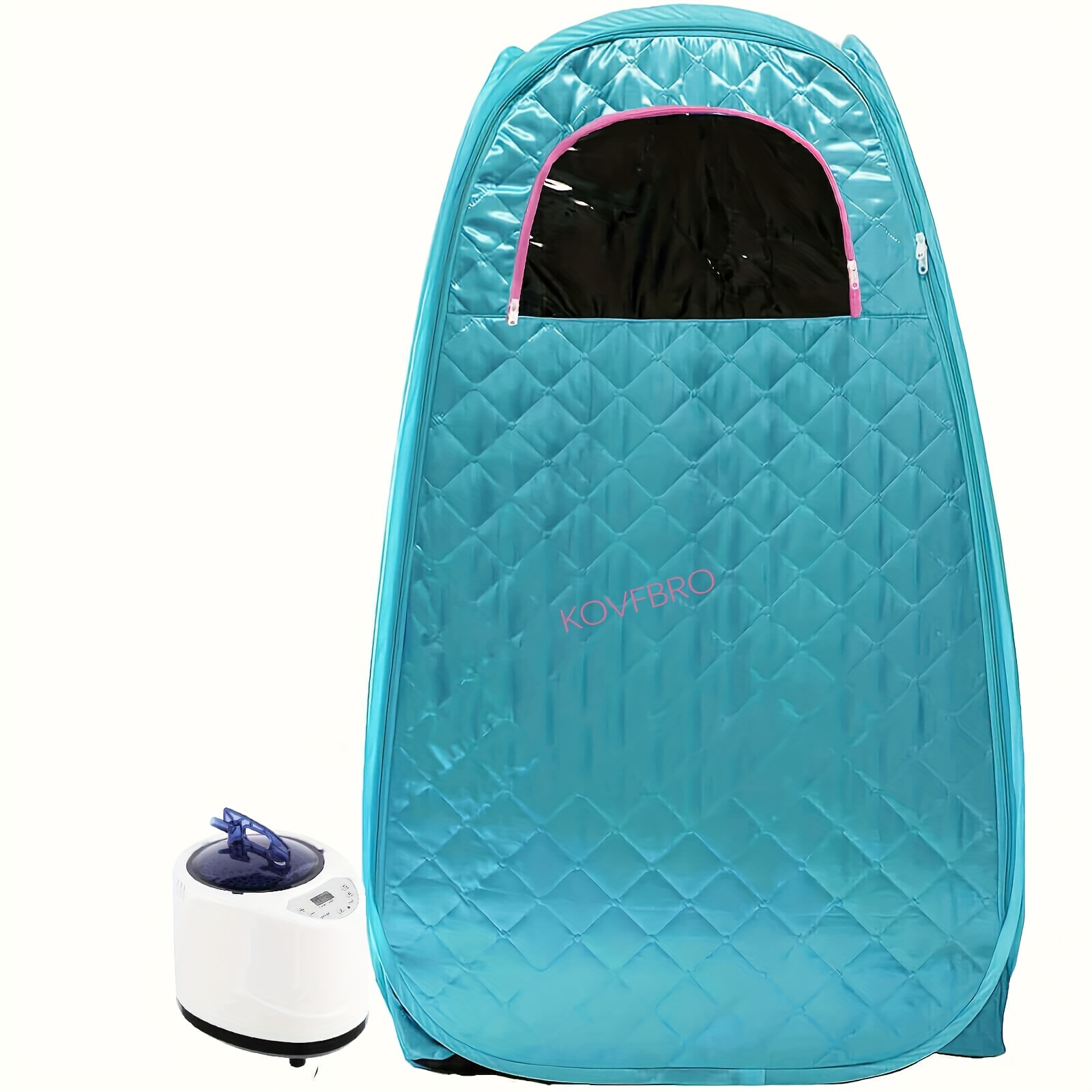 Caja de sauna portátil para sauna de vapor de 2.5 L, vaporizador plegable  portátil con silla y masajeador de pies, pierde peso (color: plateado)