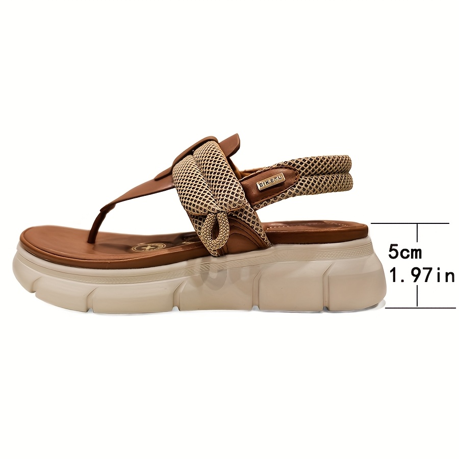 womens casual thick soled sandals with ankle strap open toe summer shoes breathable mesh upper   cover lining adjustable hook and loop closure for   versatile style strappy sandals Product details 3