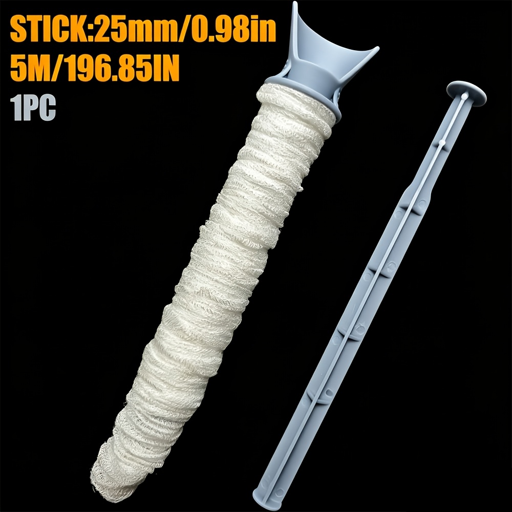 TEMU 1 kit de recharge de PVA de pêche avec tube et piston, sac à appât 18 mm 25 mm 37 mm pour montage de , filet à appât à fusion rapide