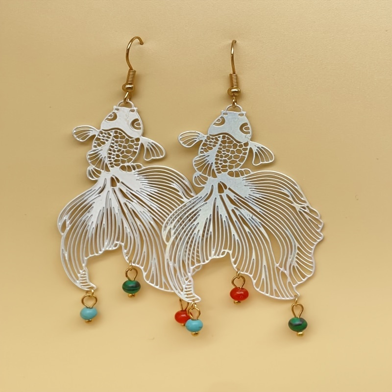 Exaggerated Cute Piranha Fish Animal Dangle Earrings Men - Temu