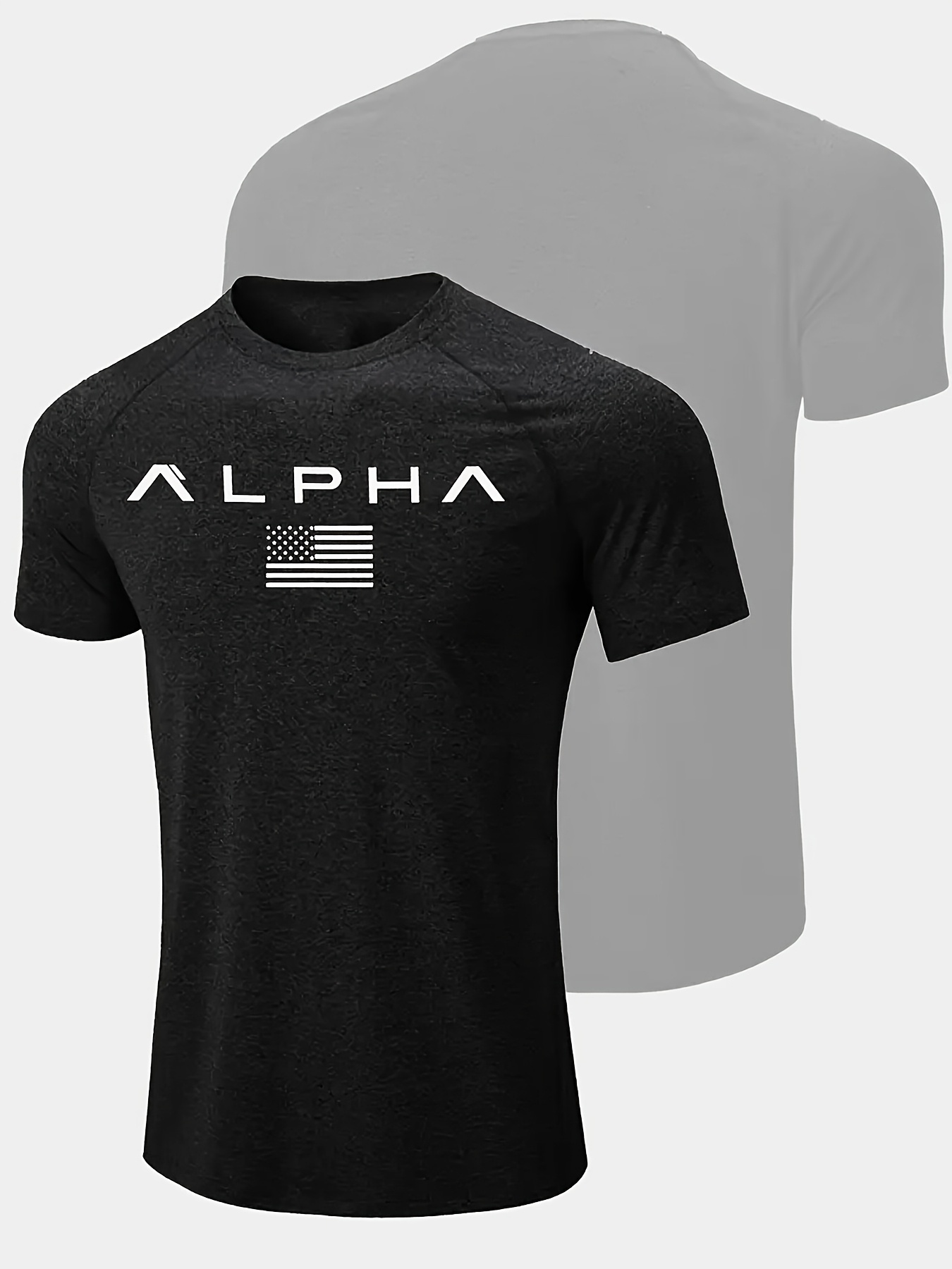 3pcs mens alpha graphic t shirts athletic fit short sleeve Temu