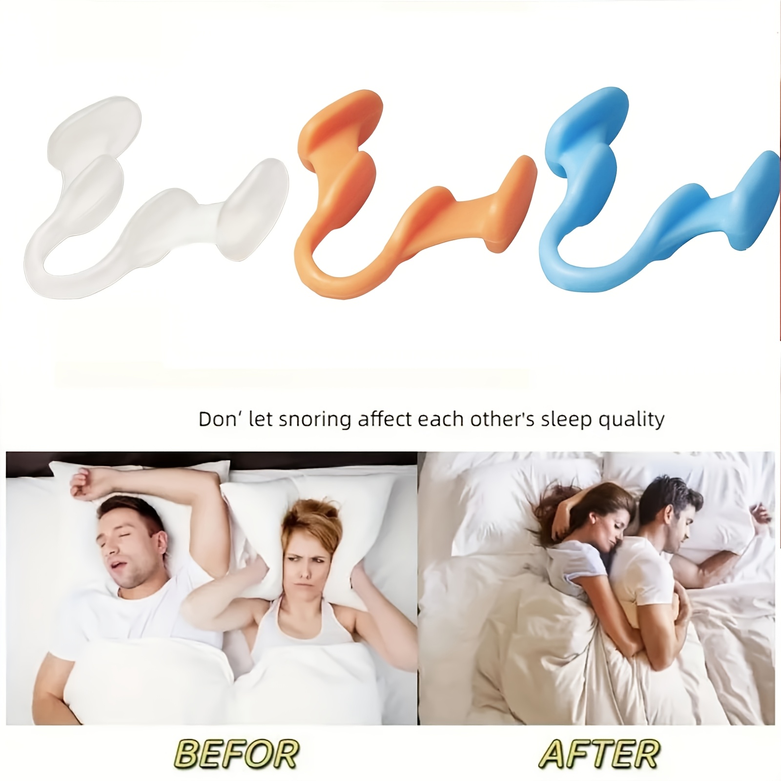 3pcs Nasal Dilators for Better Breathing - Non-Magnetic, Battery-Free CPAP Accessories in Orange & , Enhances Airflow and Ventilation, Nasal Airflow Enhancer | Comfortfit Design | Flexible Nasal Dilator - Image 2