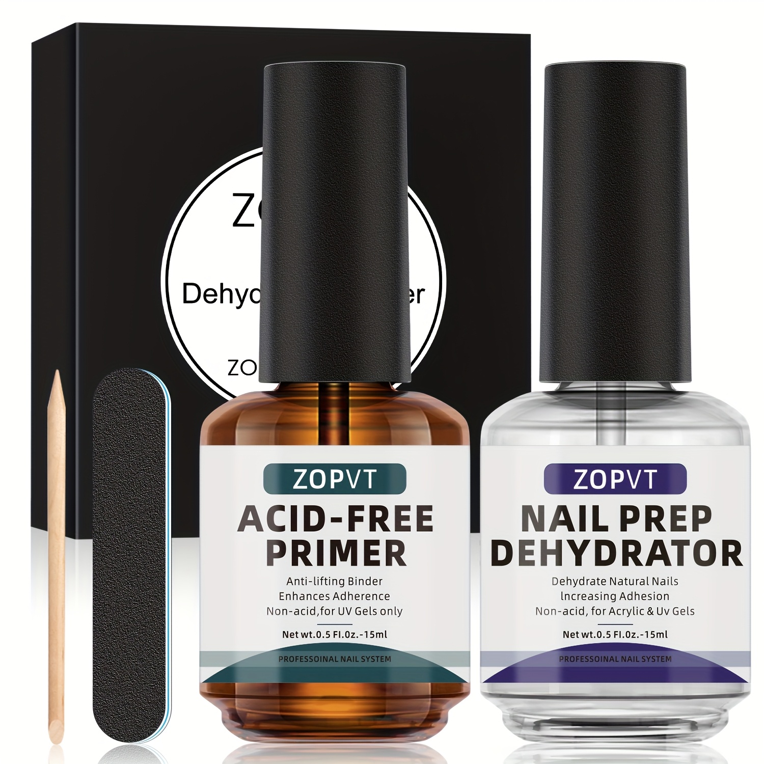 TEMU Nail Dehydrator And Primer: Acid-free Dehydrator And Nail Primer & Protein Bonding Acrylic Nail Kit Gel Nail Polish Bonding Acrylic Nail Supplies Salons
