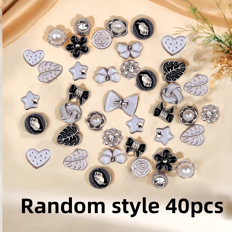 20/40pcs Mixed Style Random Sewn Hidden Button, Shirt Cardigan Clothing Decorative Nail Button, Anti-leakage Button, Detachable Button Invisible Brooch Button