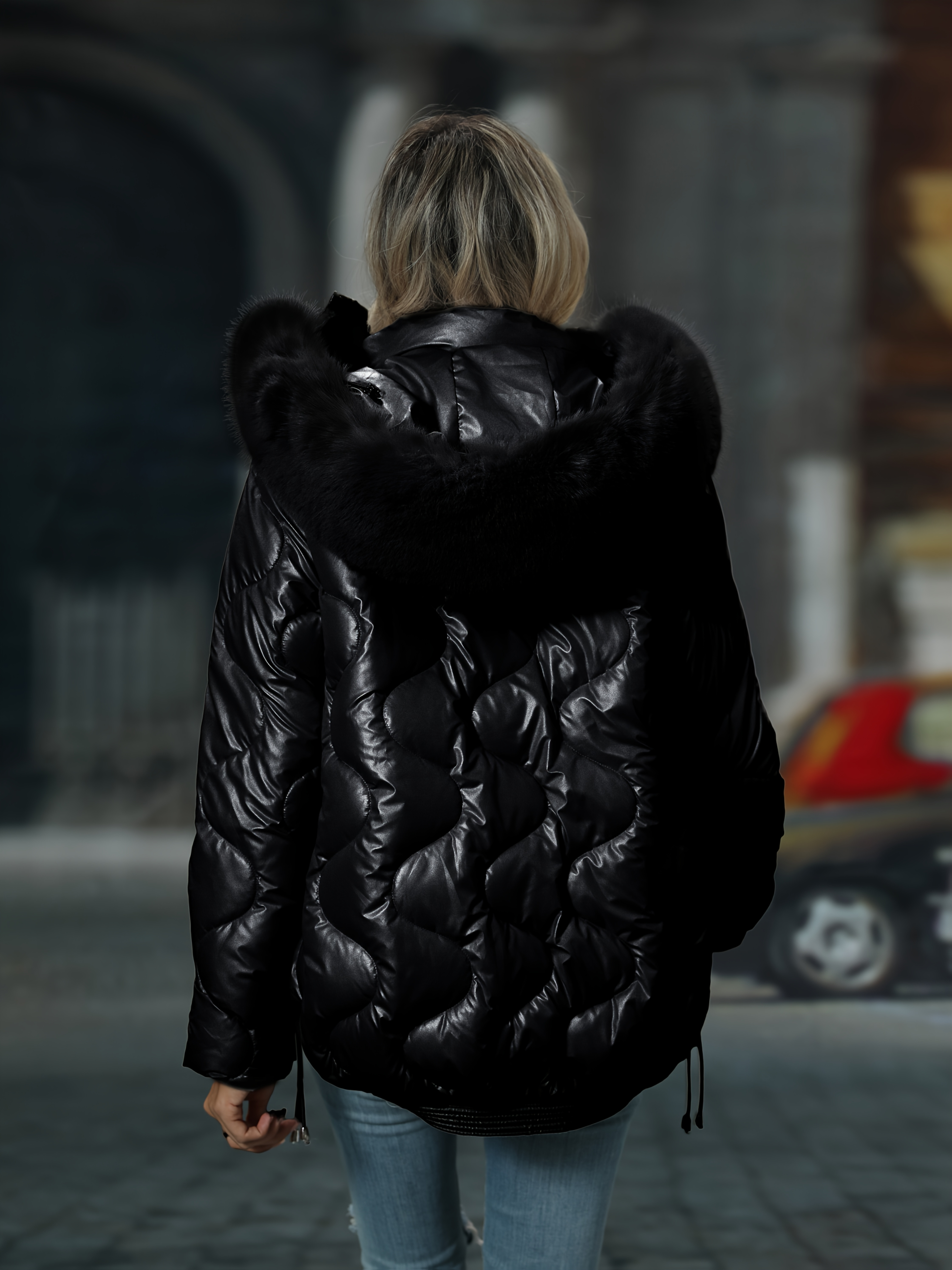 2023New- Dames warme waterdichte lichtgewicht jas met capuchon winddicht winterjas met gerecyclede isolatie winter dun kort capuchon warm wit eend naar beneden jas kleding lang vest, Rood, L